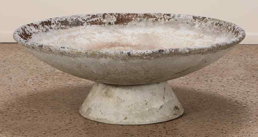 TWO PART FRENCH CAST STONE WILLY GUHL STYLE PLANTER C 1970. (1 of 4)