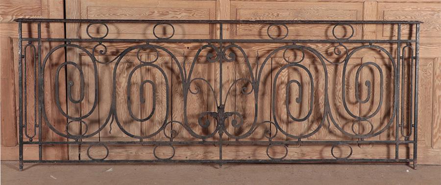 French Iron Balcony Panel With Repeating Design C 1910.