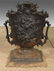 355A: PAIR AMERICAN VICTORIAN CAST IRON GARDEN URNS - 3