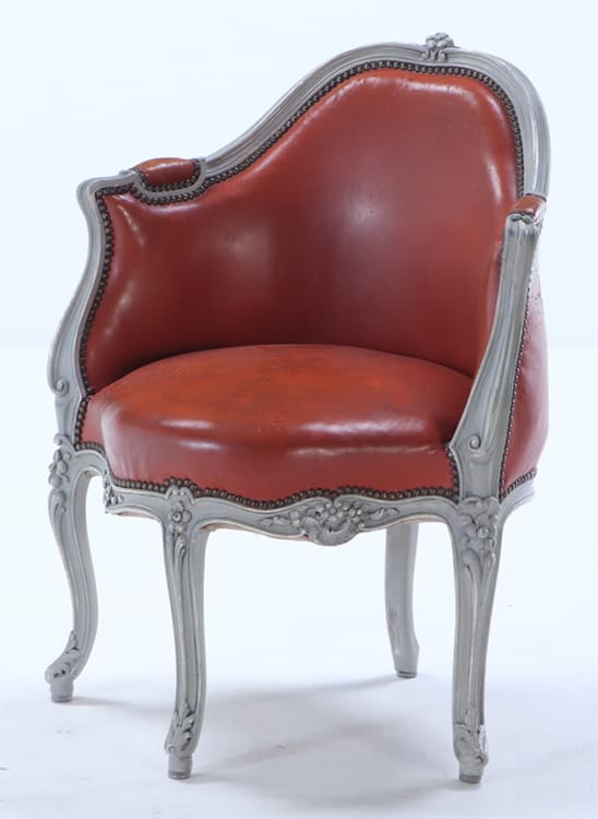 FRENCH LOUIS XV STYLE PAINTED CORNER CHAIR C 1900. (1 of 6)