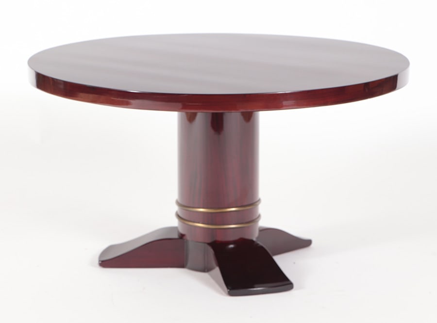 FRENCH MAHOGANY COFFEE TABLE MANNER LELEU 1930 (1 of 3)