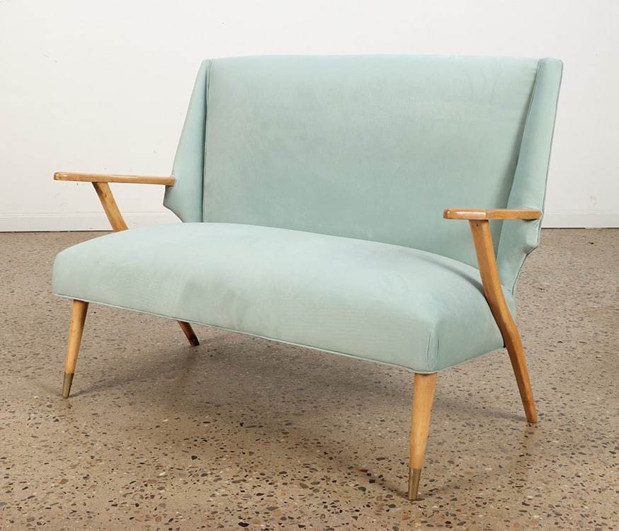 ITALIAN SETTEE WITH WING BACK DESIGN AND RECENT (1 of 6)