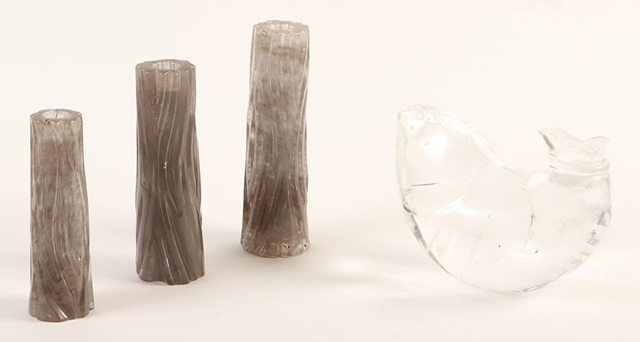 ROBERT KUO, FOUR PIECES OF CONTEMPORARY ART GLASS CIRCA 1990S (1 of 4)