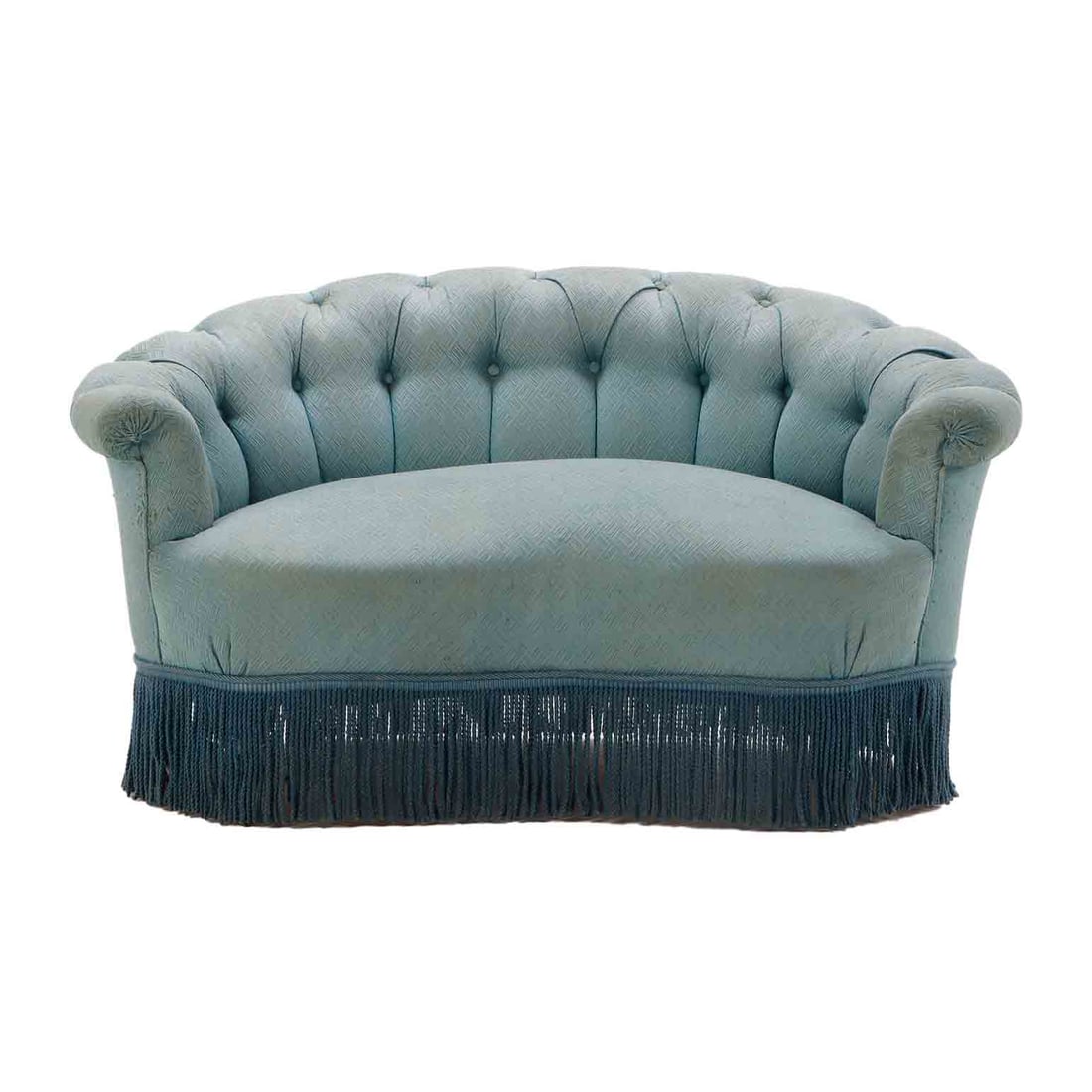 FRENCH NAPOLEON III BUTTON BACK SETTEE IN THE TURKISH MANNER C 1880. (1 of 8)