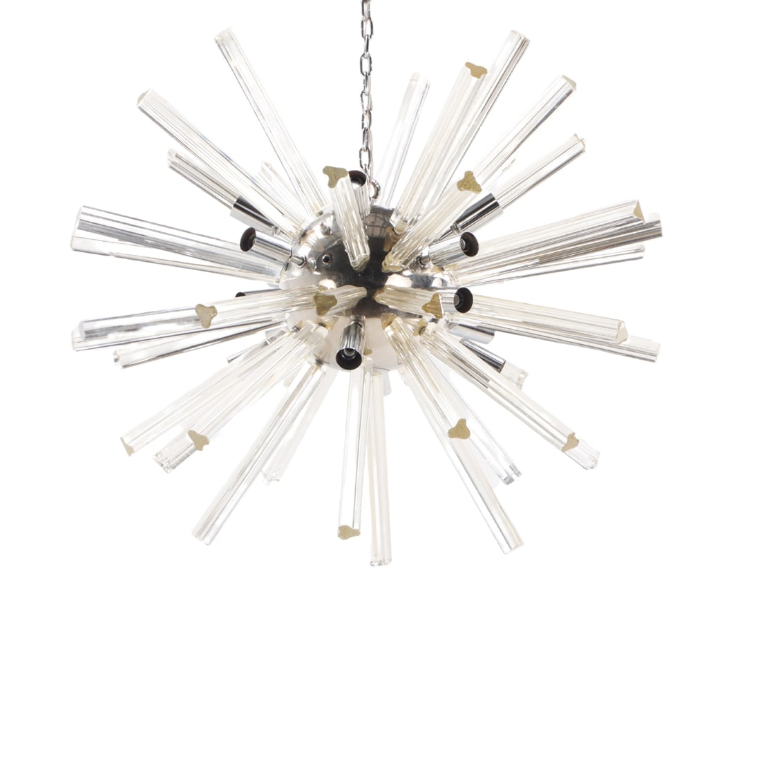MURANO GLASS AND CROMED METAL SPUTNIK CHANDELIER, (1 of 8)