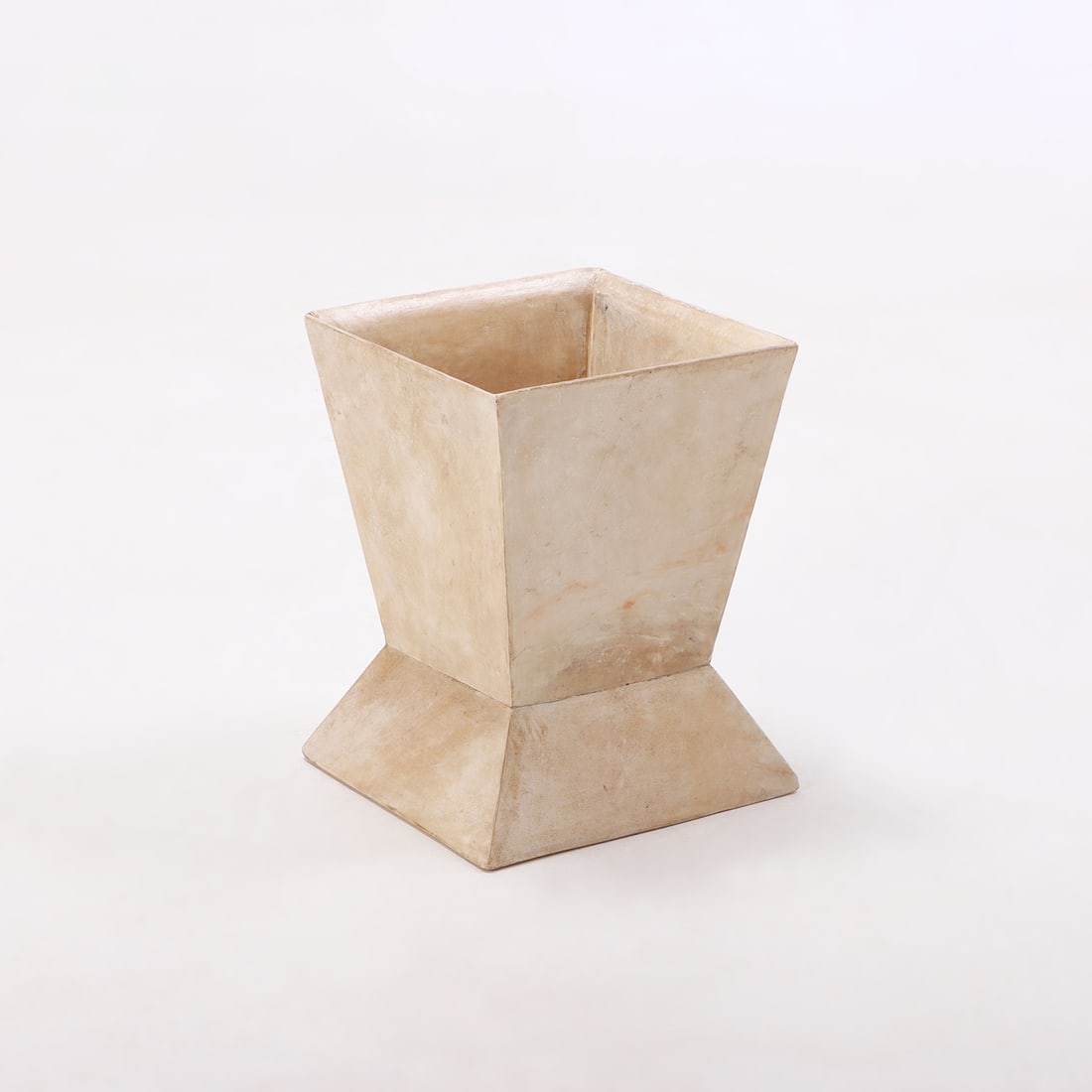 PARCHMENT COVERED WASTE BASKET. (1 of 4)