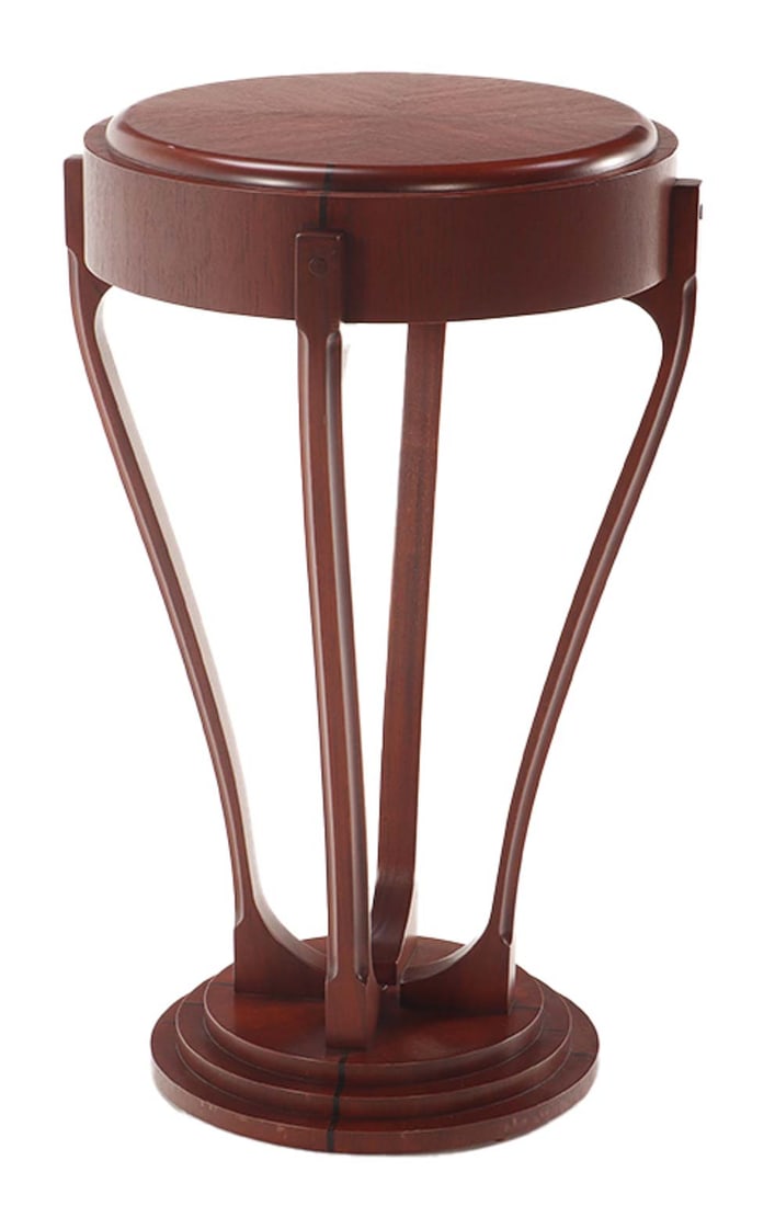 AUSTRIAN STYLE ROUND MAHOGANY PEDESTAL FORM TABLE. (1 of 5)