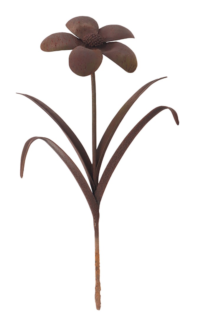 WILLIAM FORTINGTON (AMERICAN, 20TH CENTURY) MONUMENTAL STEEL SCULPTURE OF A LILY FLOWER (1 of 7)