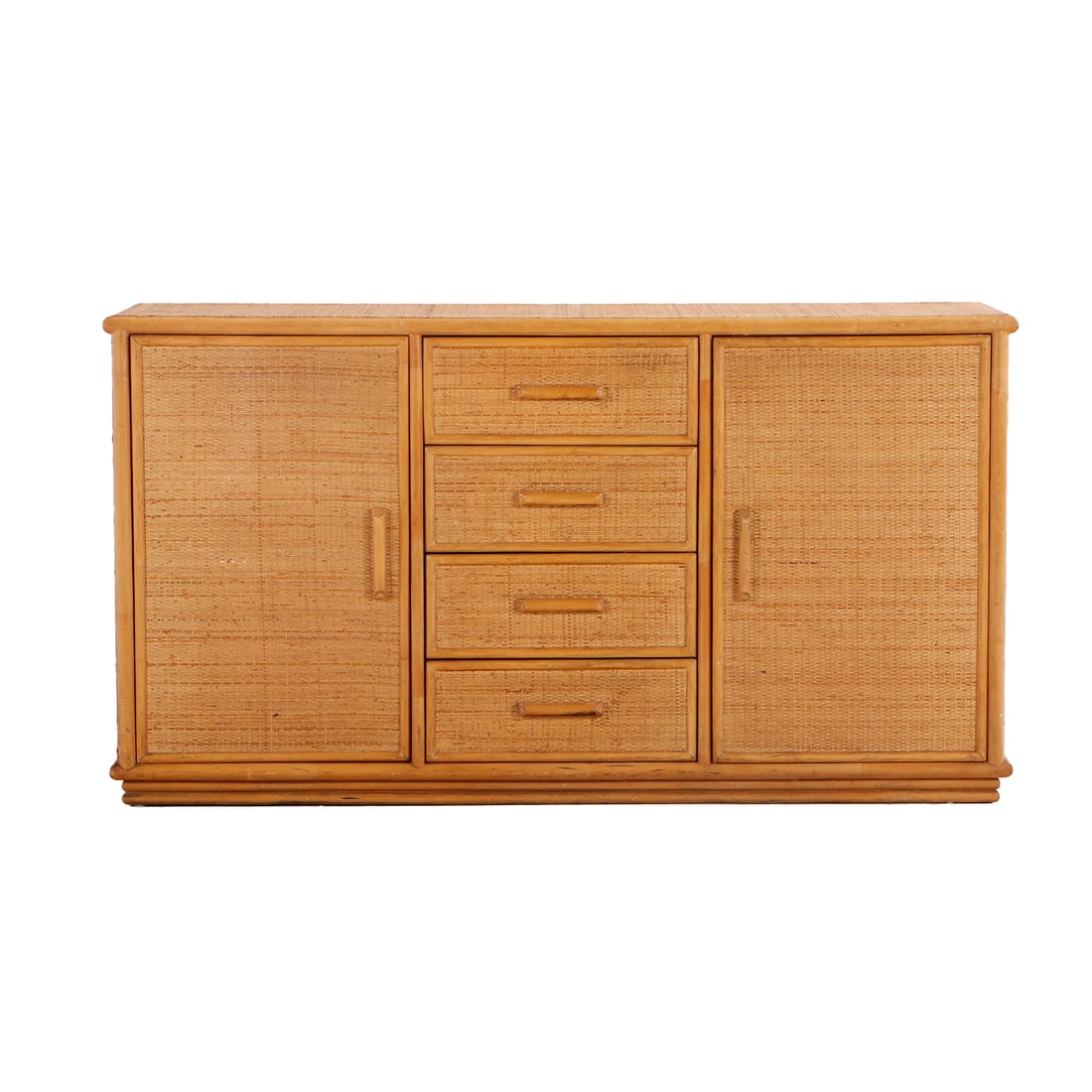 FRENCH RATTAN SIDEBOARD C 1950 (1 of 9)