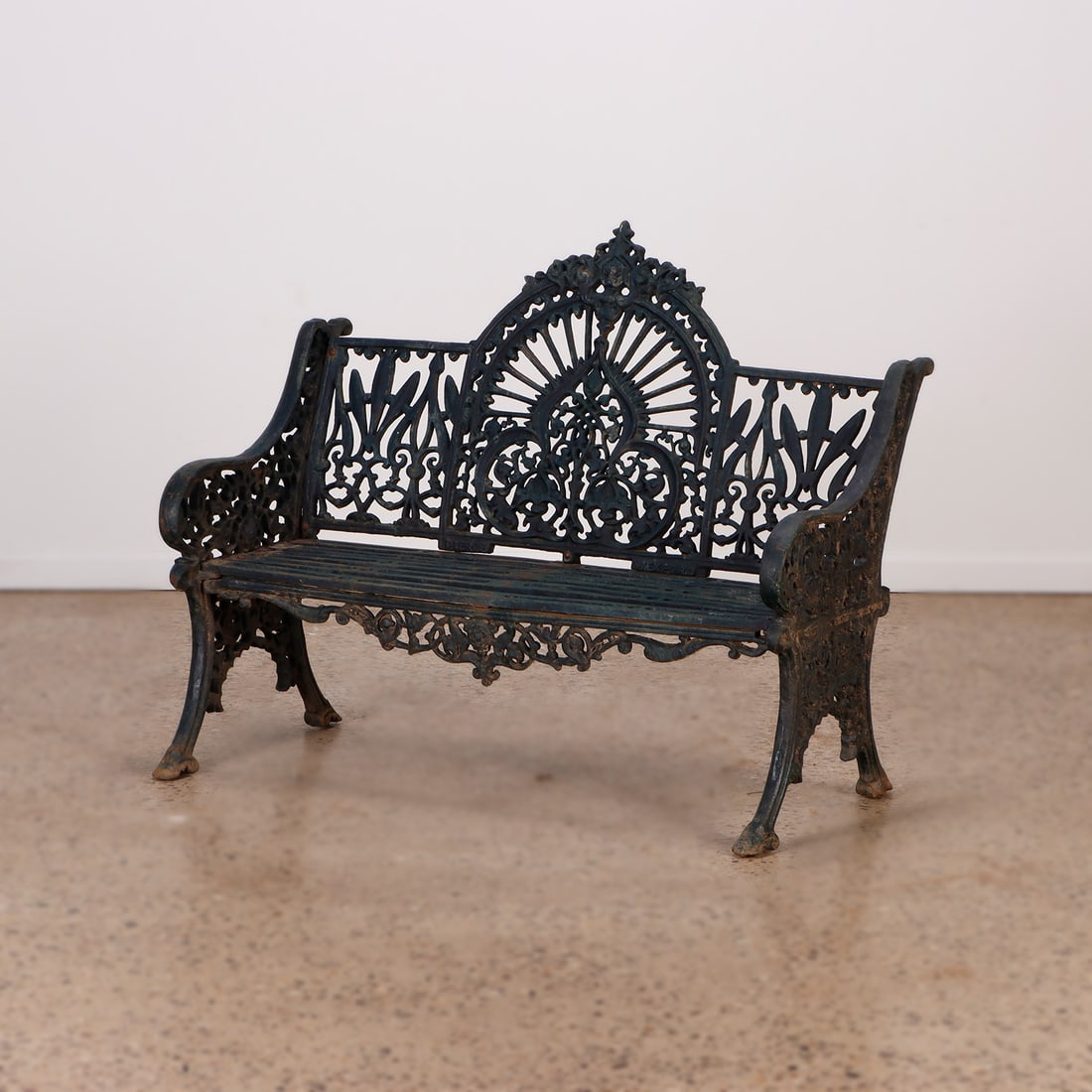 ONE OF TWO CAST IRON GARDEN BENCHES DESIGNED BY COALBROOKDALE (1 of 6)