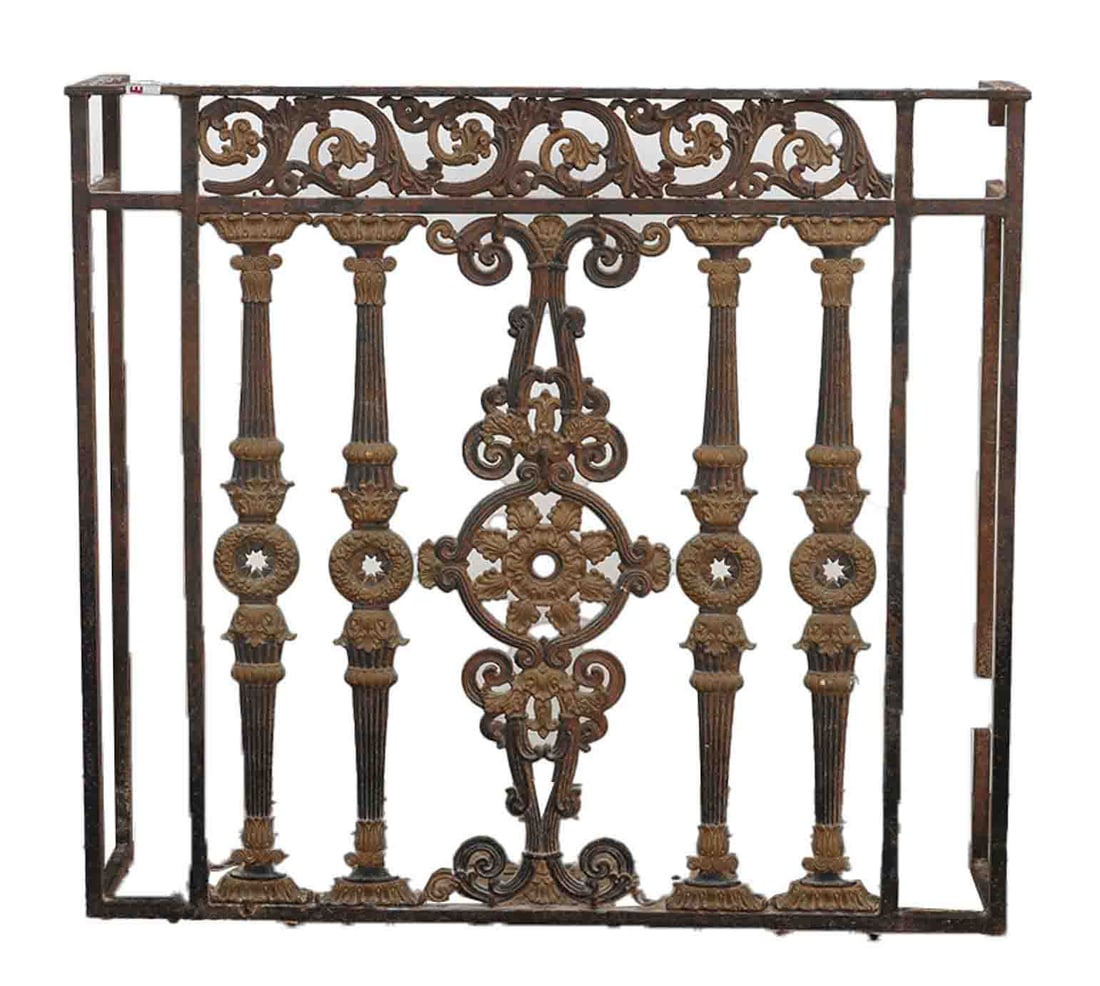 FRENCH EMPIRE STYLE IRON BALCONY PANEL C. 1880 (1 of 5)