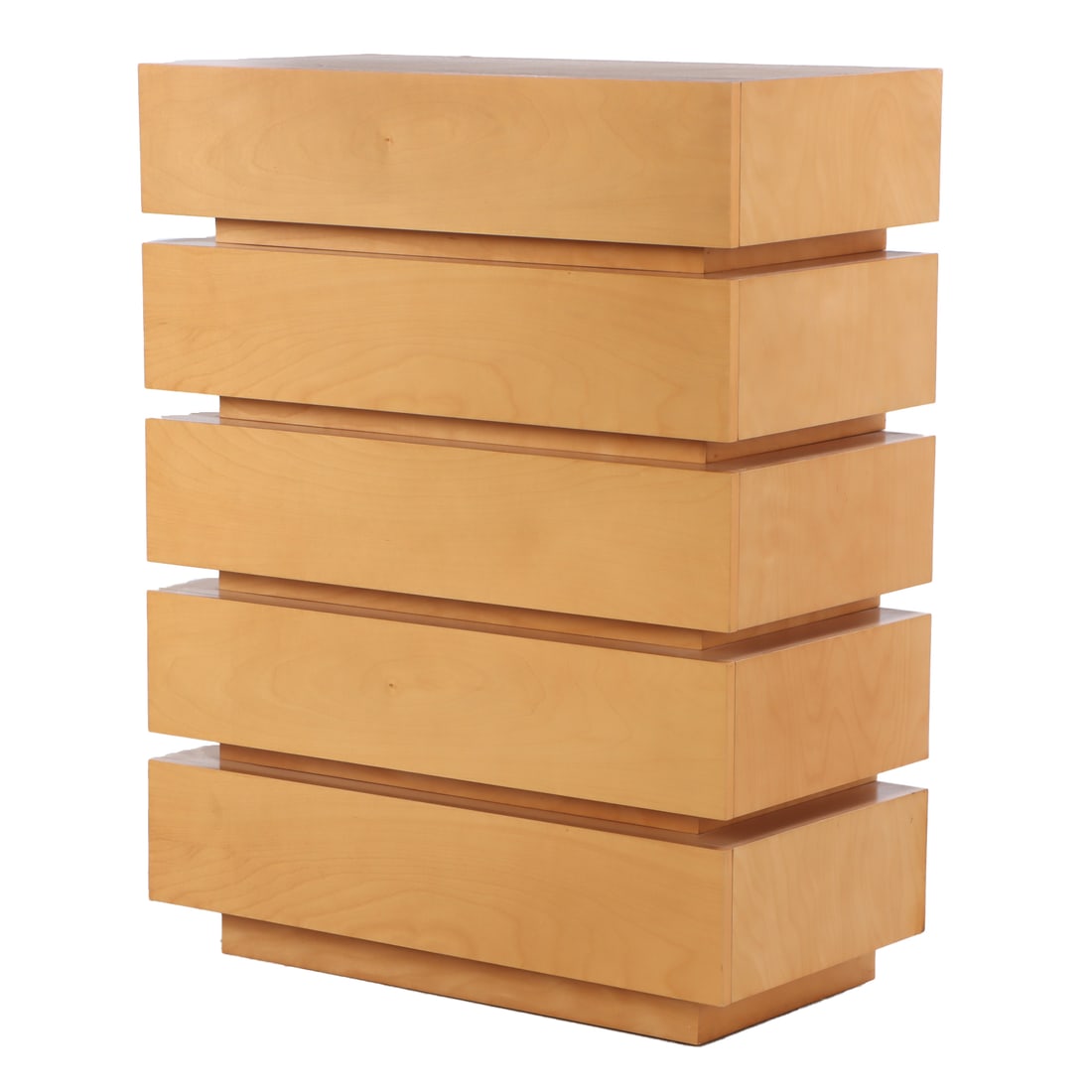 A "STACKED" MODERNIST TALL CHEST OF DRAWERS. (1 of 4)