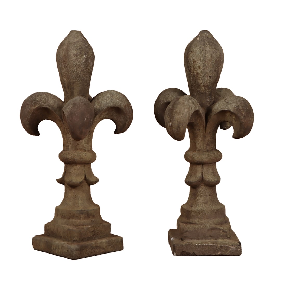LARGE PAIR OF CAST STONE FLEUR DE LIS. (1 of 4)