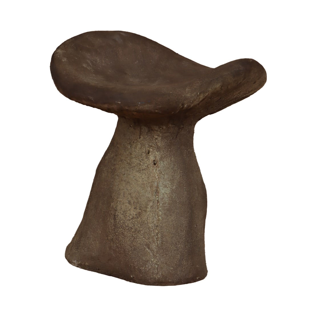 CAST STONE GARDEN ORNAMENT IN THE FORM OF A MUSHROOM. (1 of 4)