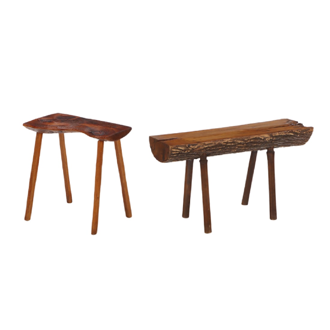 TWO ADIRONDACK STYLE TABLES. (1 of 7)