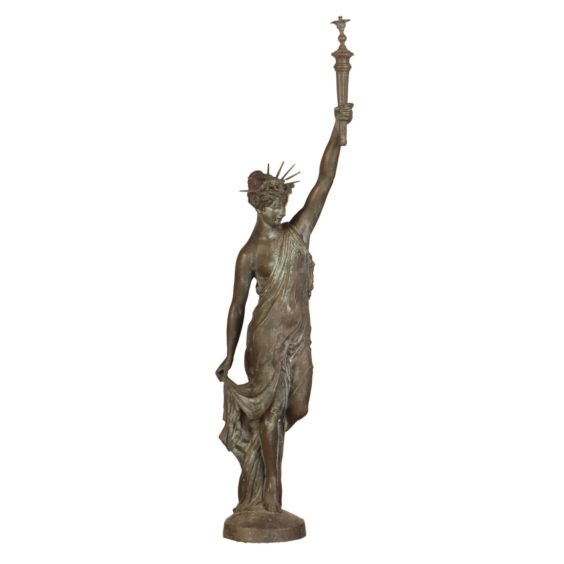 LARGE SCALE FIGURE OF THE STATUE OF LIBERTY IN BRONZE. (1 of 6)