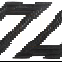 EARLY NINETEENTH CENTURY OR EARLIER DUTCH RIPPLE EBONIZED WOOD PICTURE OR MIRROR FRAME HAVING 90