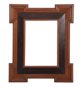 NINETEENTH CENTURY DUTCH STYLE MAHOGANY PICTURE OR MIRROR FRAME.