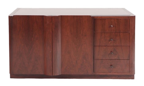 BURLWOOD TWO DOOR SERVER WITH MIRRORED TOP C 1965