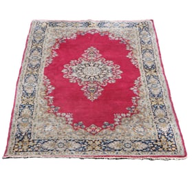 PERSIAN KIRMAN RUG 7'4" X 4' C. LATE 20TH CENTURY