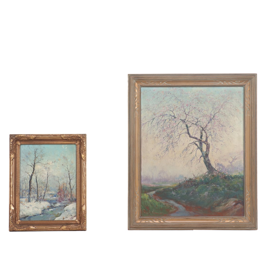 GEORGE NEWMAN (AMERICAN 1875-1965) TWO PENNSYLVANIA IMPRESSIONIST LANDSCAPE PAINTINGS (1 of 10)