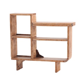 CERUSED OAK BOOKCASE OR BAR HAVING A FLIP TOP WORK SURFACE C 1945.