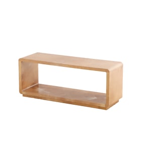 PARCHMENT COVERED BENCH OR COFFEE TABLE IN THE MANNER OF JEAN-MICHEL FRANK.