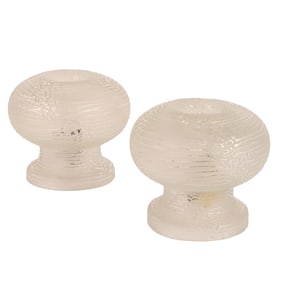 PAIR ITALIAN GLASS TABLE LAMPS IN THE FORM OF A MUSHROOM C 1970.