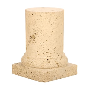 OVERSIZED TRAVERTINE PEDESTAL C 1975.
