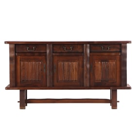 FRENCH ELM SIDEBOARD C 1960 BY OLAVI HANNINEN.