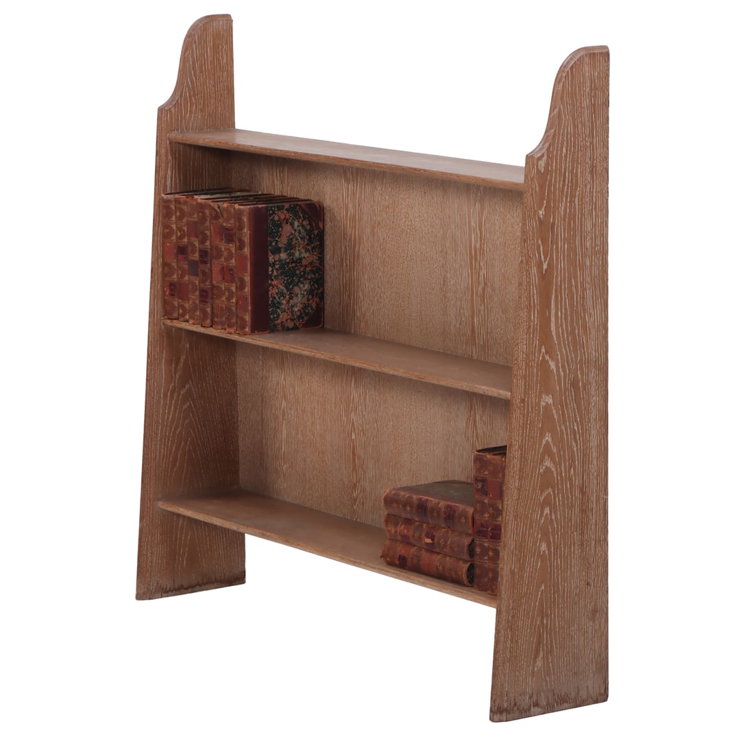 CERUSED OAK BOOK SHELF C 1940. (1 of 5)