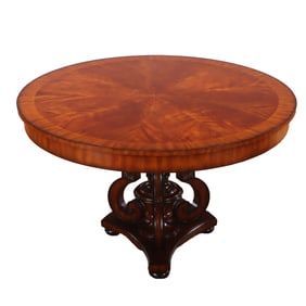 MAHOGANY REGENCY STYLE CENTER TABLE BY MAITLAND SMITH.