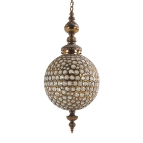 MOORISH DOME FORM LANTERN COMPRISED OF FACETED JEWELS.