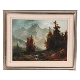 M. CHARLES RHINEHART (AMERICAN B. 1930)  BEAVER CREEK  SIGNED M. CHARLES RHINEHART C. 1980S