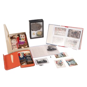 GLASS SLIDES, STEREOVIEW CARDS, PAN AMERICAN EXHIBITION, POSTCARDS, BUTTONS, MEDALS & RIBBONS C