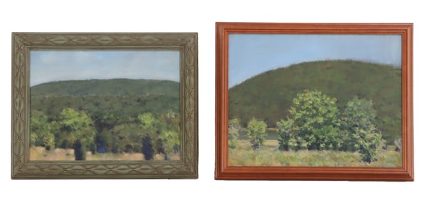 RICHARD LEWIS CROZIER (AMERICAN, B. 1944)  TWO OIL ON CANVAS PAINTINGS, SIGNED AND TITLED EN VERSO