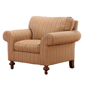 MODERN UPHOLSTERED CLUB CHAIR BY HENREDON.