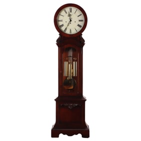 MODERN HOWARD MILLER GRANDFATHER CLOCK WITH WEIGHTS.