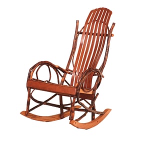 ANDIRONDACK STYLE ROCKING CHAIR.