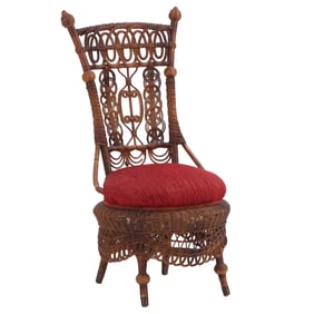 HAYWOOD WAKEFIELD WICKER CHAIR C 1880.