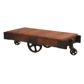 INDUSTRIAL WOOD AND IRON FACTORY CART C 1880.