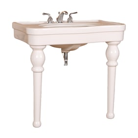 THREE PART ITALIAN PORCELAIN SINK LABELED CESAME.