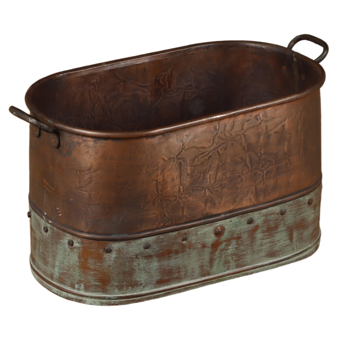AN ARTS AND CRAFTS COPPER BOILER POT. (1 of 5)