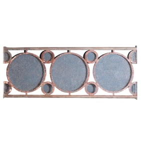 LARGE IRON PANEL WITH CIRCLE MOTIF C 1940