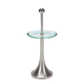 A MID CENTURY ITALIAN SMALL GLASS TOP TABLE C 1950