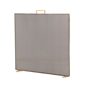 BRASS AND GLASS FIRE SCREEN C 1970
