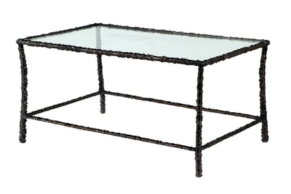 BRONZE COFFEE TABLE IN THE MANNER OF GIACOMETTI