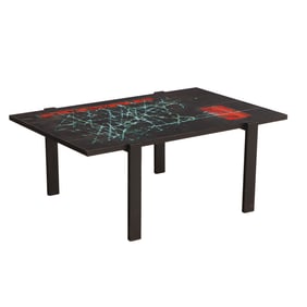 CERAMIC TILE AND IRON BELGIAN COFFEE TABLE C 1980.