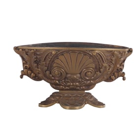 SMALL FRENCH BRONZE FOOTED TERRACE PLANTER C 1920.