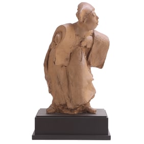 DAVID BRYCE (AMERICAN B. 1951) CLAY POTTERY SCULPTURE OF A FIGURE C. 1990S